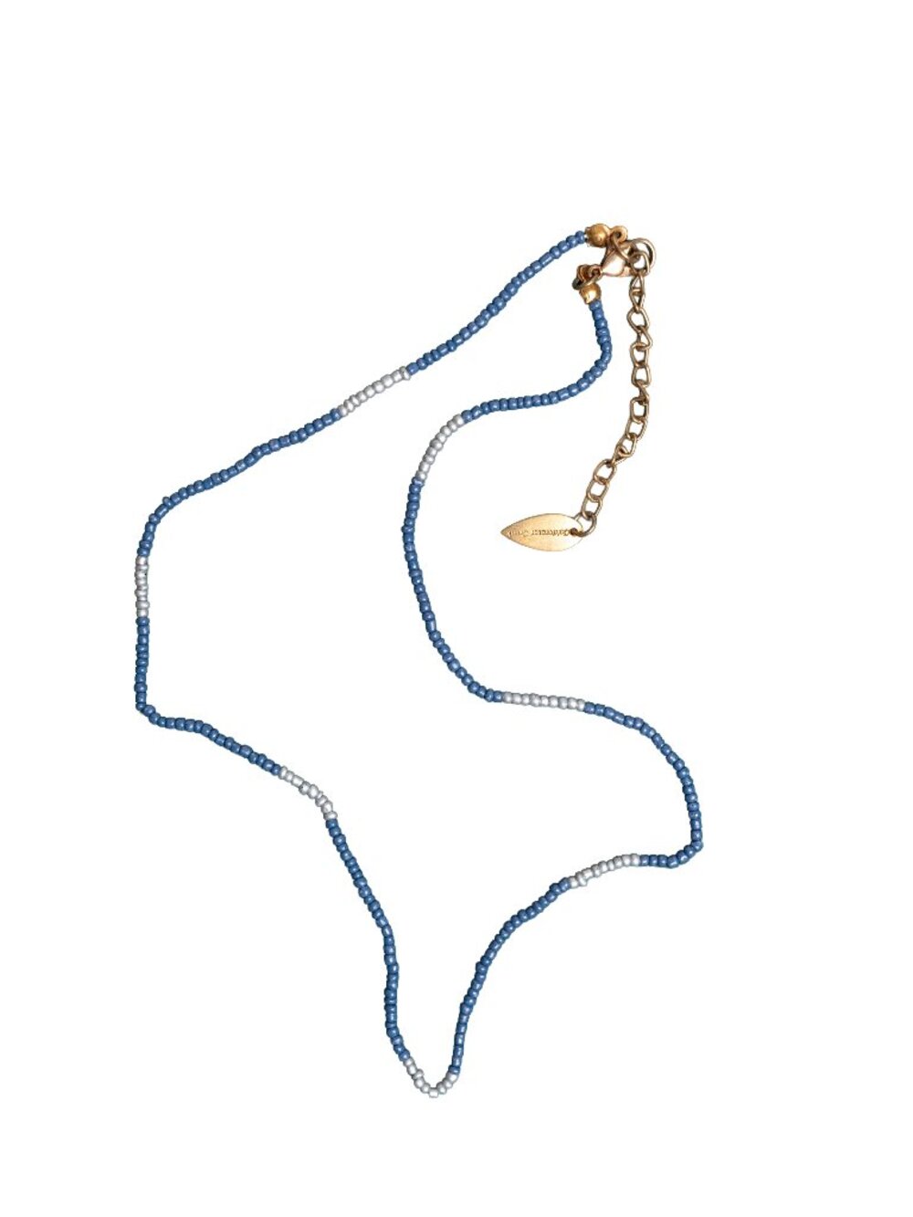Vintage Coldwater Creek Blue & Silver Beaded Necklace